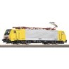 Lokomotywa elektryczna ROCO 63667, skala 1:87, żółto-szary model z detalami.