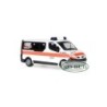 Model redukcyjny Renault Trafic, skala 1:87, Die Johanniter Stuttgart, biały z pomarańczowym paskiem.