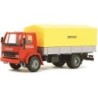 Model redukcyjny FORD Cargo, skala 1:87, czerwony wóz strażacki z Kopenhagi, z detalami.
