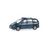 VW Sharan Zivilschutz, 1/87, niebieski, z detalami ratownictwa.