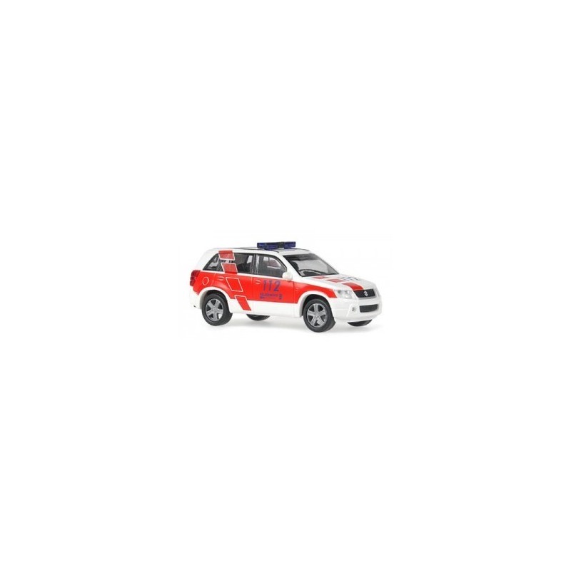 Suzuki Grand Vitara ELW, skala 1:87, Feuerwehr Wuppertal, czerwono-biały, detale oświetlenia.