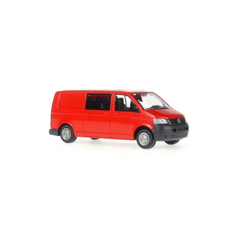 Model redukcyjny Volkswagen T5 Transporter, skala 1:87, czerwony.