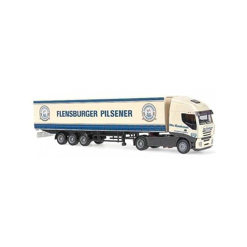 IVECO Stralis Sattelzug, skala 1:87, z malowaniem Chr. Carstensen - Flensburger Pilsener.