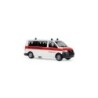 Model redukcyjny VW T5 Bus, skala 1:87, BRK Wasserwacht Südfranken. Biały z czerwonym paskiem, światła niebieskie.