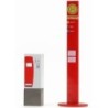 Automat biletowy, skala 1:87, czerwony z tablicą City-ticket.