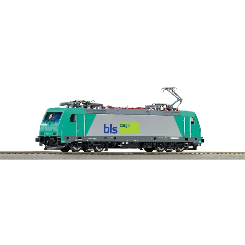 Lokomotywa elektryczna ROCO 62504, skala H0, BLS Cargo. Zielono-szary model z detalami.