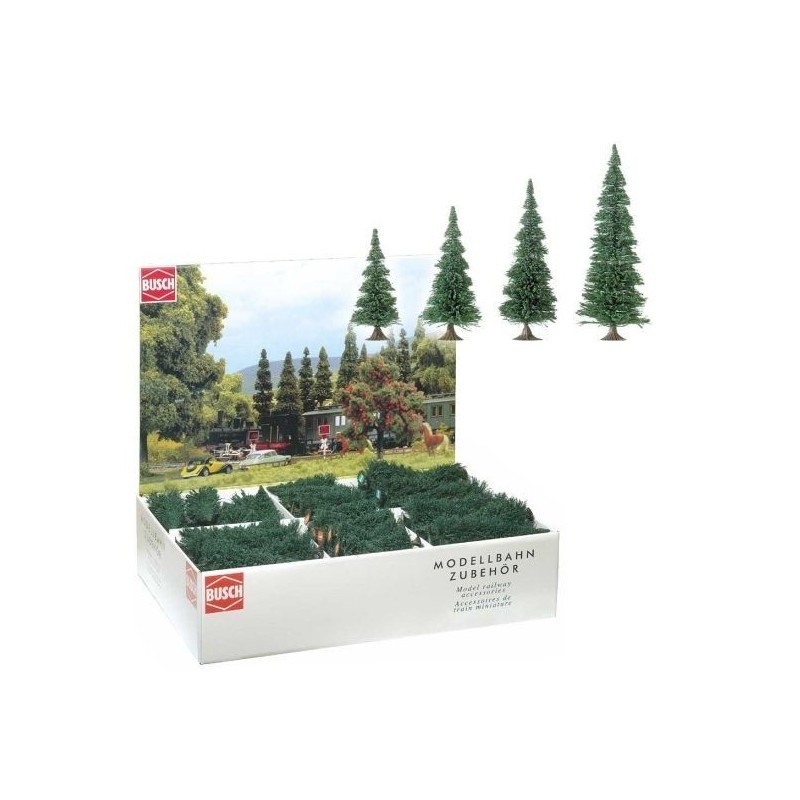Choinka 11cm, skala nieokreślona, Busch. Zielona, szczegółowa miniatura.