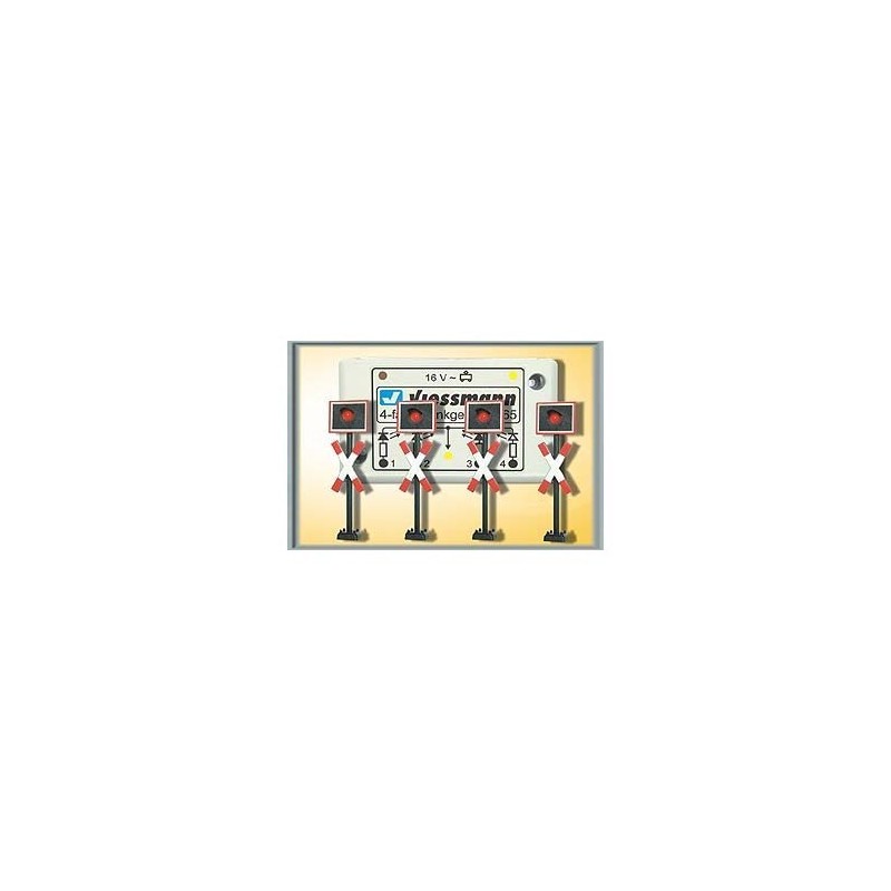 Model Rogatki + moduł, skala 1/160N, Viessmann. Czerwono-białe rogatki, detale sygnalizacji.