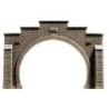 Portal tunelowy 2-torowy, skala 1:120, tektura modelarska, detale architektoniczne.