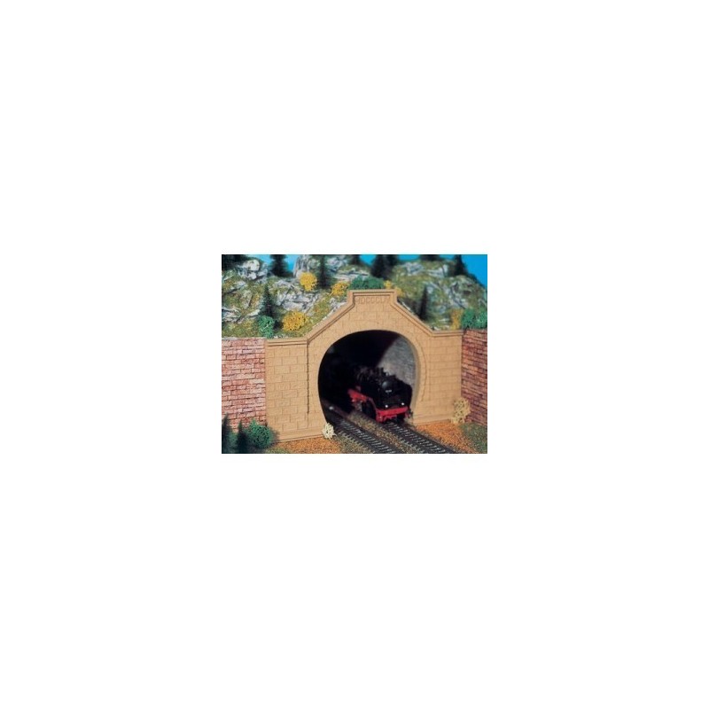 Portal tunelowy, skala 1:87, plastik, detale architektoniczne, kolor brązowy.