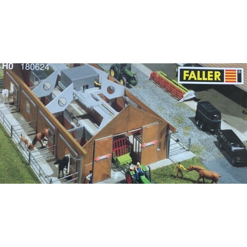 Moduł do otwierania bram i drzwi, skala 1:87, Faller. Czerwone i szare detale, scena wiejska.