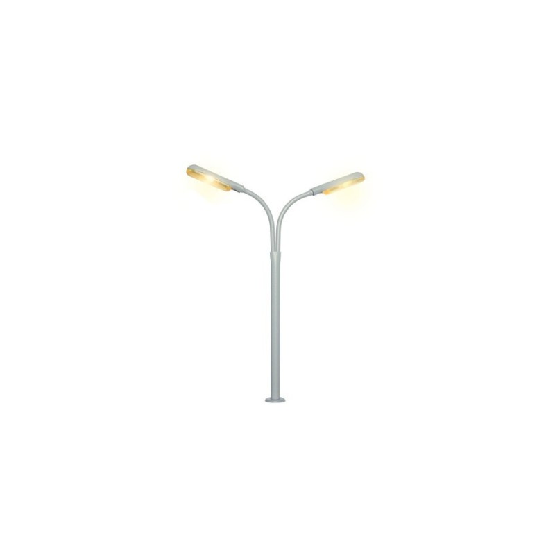 Latarnia uliczna dwuramienna LED, skala H0, oświetlenie LED.