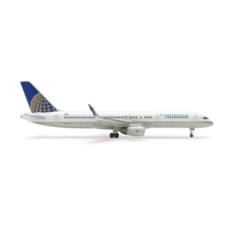 Model samolotu Boeing 757-200, skala 1:200, Herpa. Malowanie Continental,尾owe logo i detale.