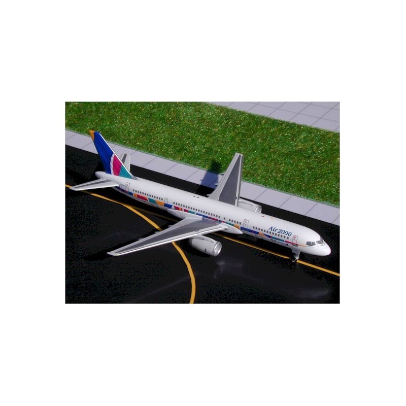 Model samolotu Boeing 757-200 Finnair, skala 1:400, GeminiJets. Biały kadłub, niebieski ogon z logo.