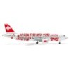 Model redukcyjny Airbus A320 SWISS, skala 1:200, HERPA. Malowanie specjalne z okazji EM 2008.
