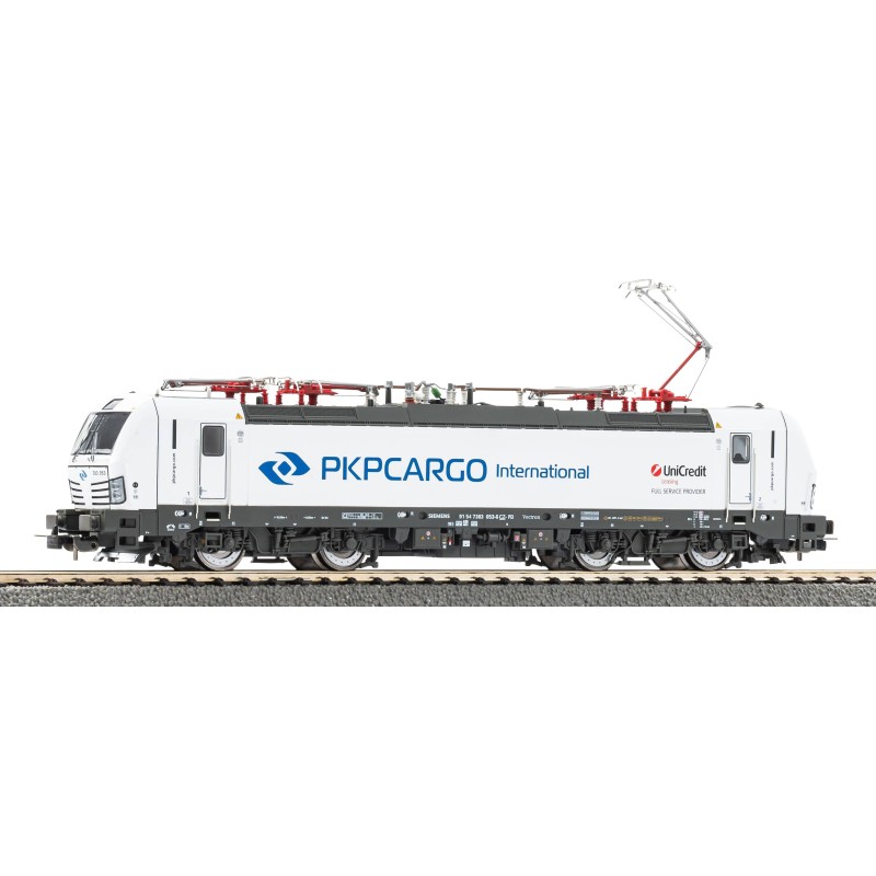 Lokomotywa elektryczna PIKO 21746, skala H0 1:87, biała z logotypem PKP CARGO.