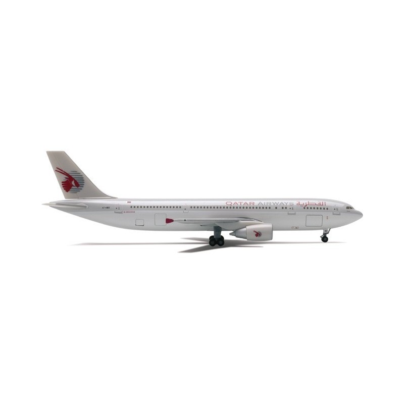 Model samolotu Airbus A300-600, skala 1:400, Herpa. Malowanie Qatar Airways.