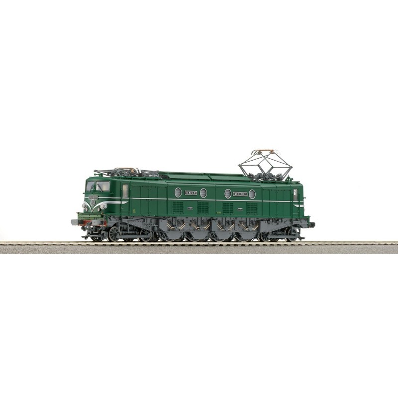 Lokomotywa elektryczna SNCF 9107, skala 1:87, Roco. Zielony model z białymi akcentami, logo S.N.C.F.