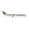 Model redukcyjny Alitalia McDonnell Douglas MD-82, skala 1:500, Herpa, nowe malowanie.