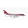 Model redukcyjny Boeing 747-400 Northwest, skala 1:500, HERPA. Czerwono-szary kadłub z logo linii.