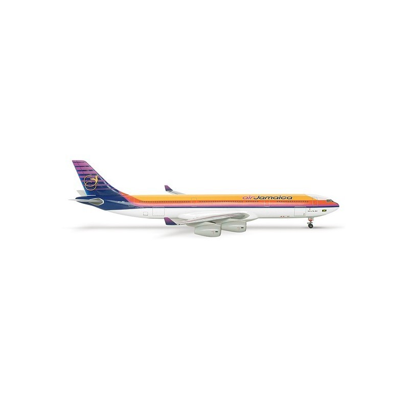 Air Jamaica Airbus A340-300, skala 1:500, Herpa. Malowanie linii lotniczych.