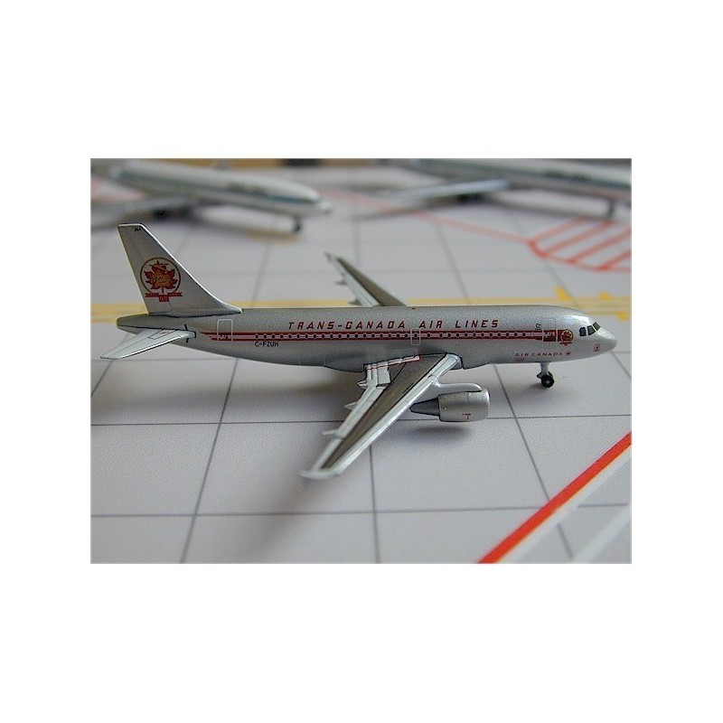 Model samolotu Airbus A319 Air Canada, skala 1:500, Herpa. Malowanie Trans-Canada Air Lines, czerwone akcenty.