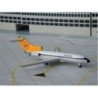 Model redukcyjny Boeing 727-100 Condor, skala 1:500, diecast. Biały kadłub, żółty ogon z logo, malowanie linii Condor.