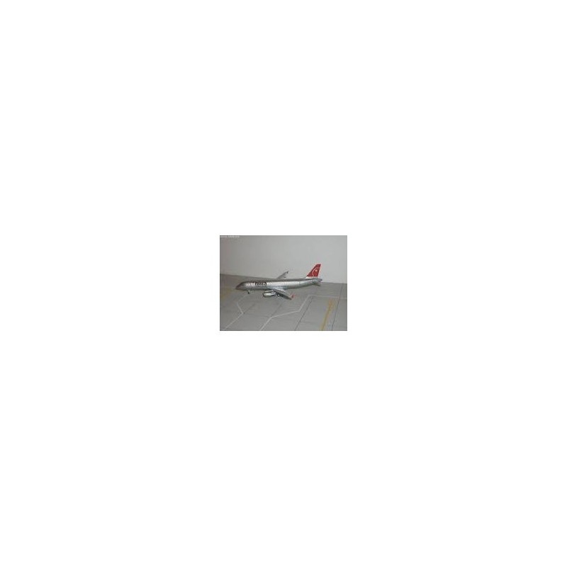 Model samolotu Airbus A320 Northwest, skala 1:200, gotowy do użytku, z detalami.