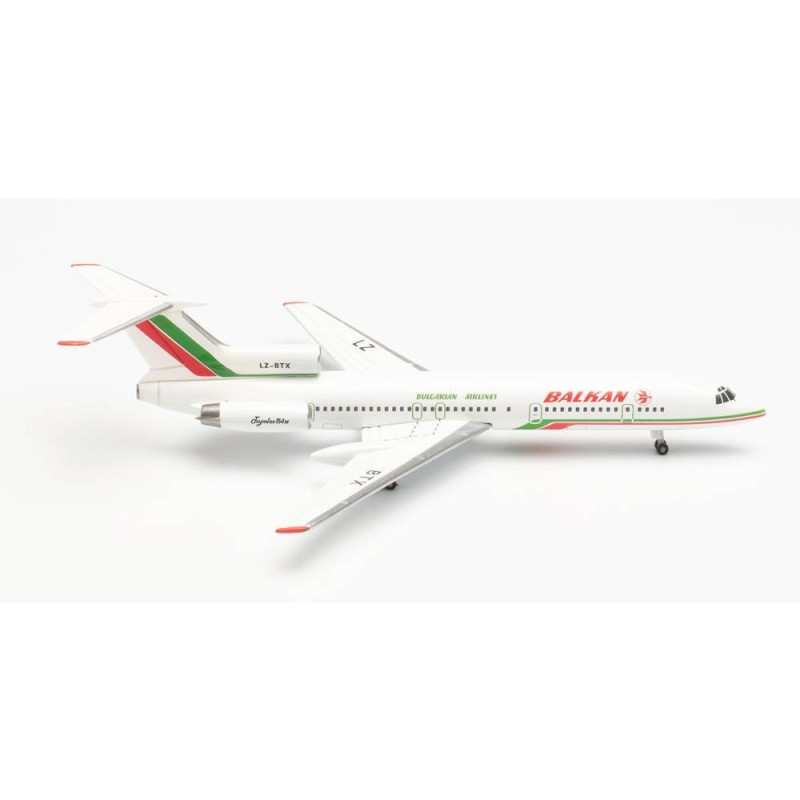 Tupolev TU-154M, skala 1:500, Herpa. Balkan Bulgarian Airlines, LZ-BTX.