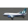 Model redukcyjny Boeing 737-700W AirTran Airways, skala 1:200. Biały kadłub, zielony ogon z logo "a", czerwono-błękitne paski.