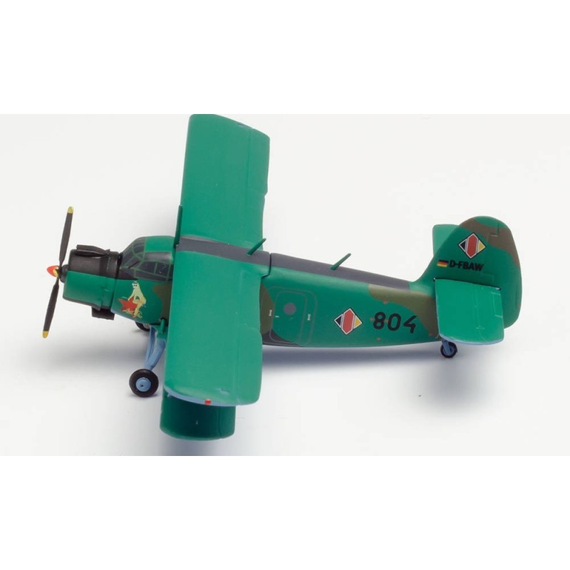 Model redukcyjny Antonow AN-2 "Anushka", skala 1:87, HERPA. Zielony kamuflaż, oznaczenia D-FBAW i 804.