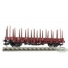 Wagon platforma Kbms440, skala 1/87H0, Fleischmann, DB ep.IV, czerwono-brązowy.