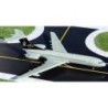 Model Vickers VC-10 RAF Brize Norton, skala 1:400, biały z czarnym ogonem, detale jak na zdjęciu, idealny dla kolekcjonerów.