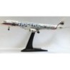 Model samolotu Airbus A321, skala 1:500, Herpa. Malowanie Trigema, biały kadłub z czerwono-niebieskimi akcentami.