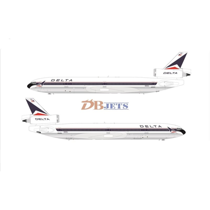 Model Herpa McDonnell Douglas MD-11, skala 1:200, Delta Air Lines, malowanie VINTAGE LIVERY.