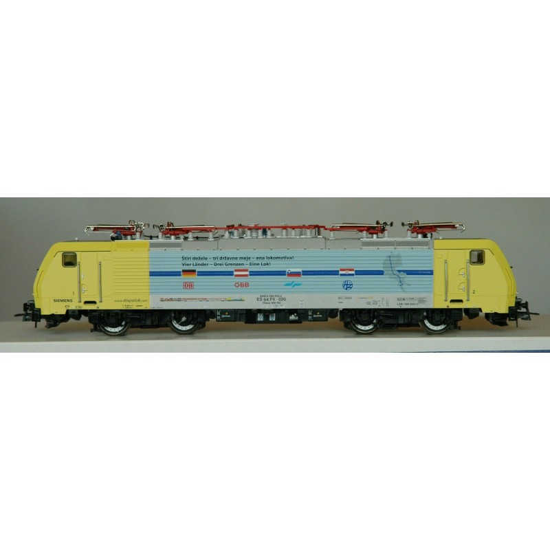 Lokomotywa elektryczna ROCO 62431, skala 1:87, żółto-szary malunek, logo DB i ÖBB.