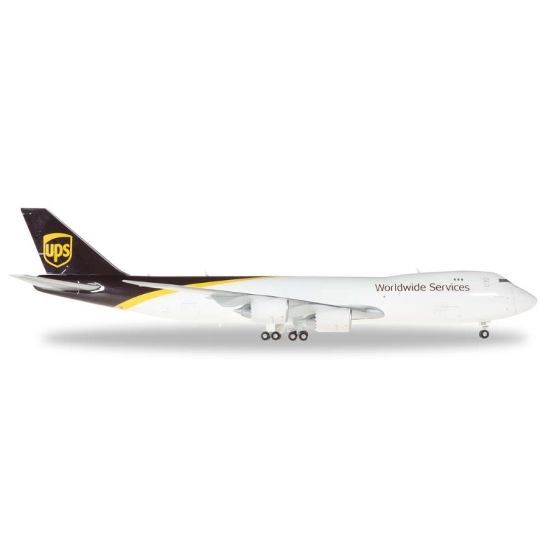 Model redukcyjny Boeing 747-8F UPS, skala 1:200, Herpa. Malowanie UPS Worldwide Services.