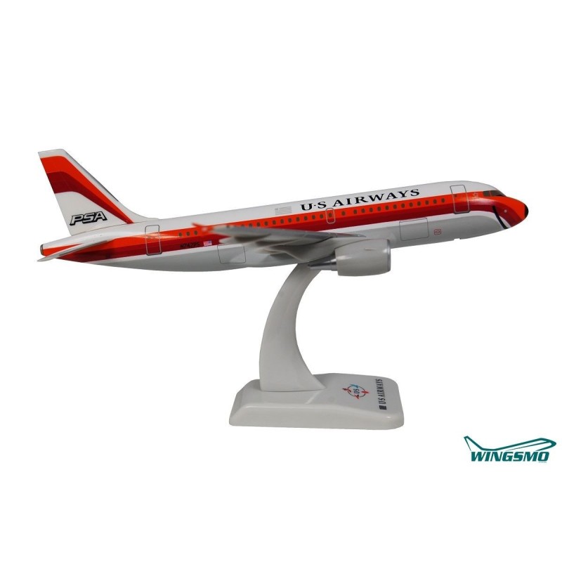 Model samolotu Airbus A319, skala 1:200, Hogan. Malowanie retro linii US Airways, czerwono-białe.