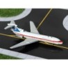 Model samolotu Hawker-Siddeley Trident 1E, skala 1:400, GeminiJets. Malowanie British Air Services, czerwono-biały kadłub.